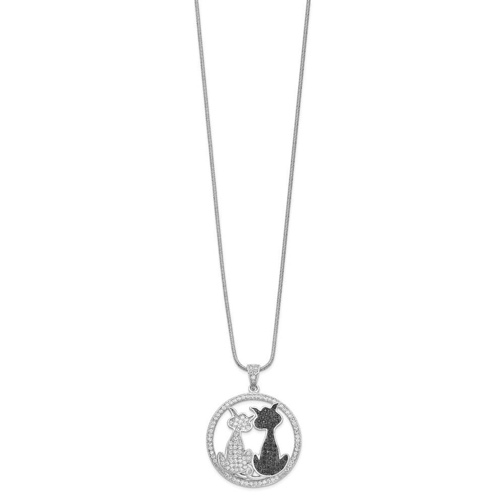 925 Silver Cat Necklace for Women - CZ Pendant Gift for Her, Perfect for Casual & Formal Wear