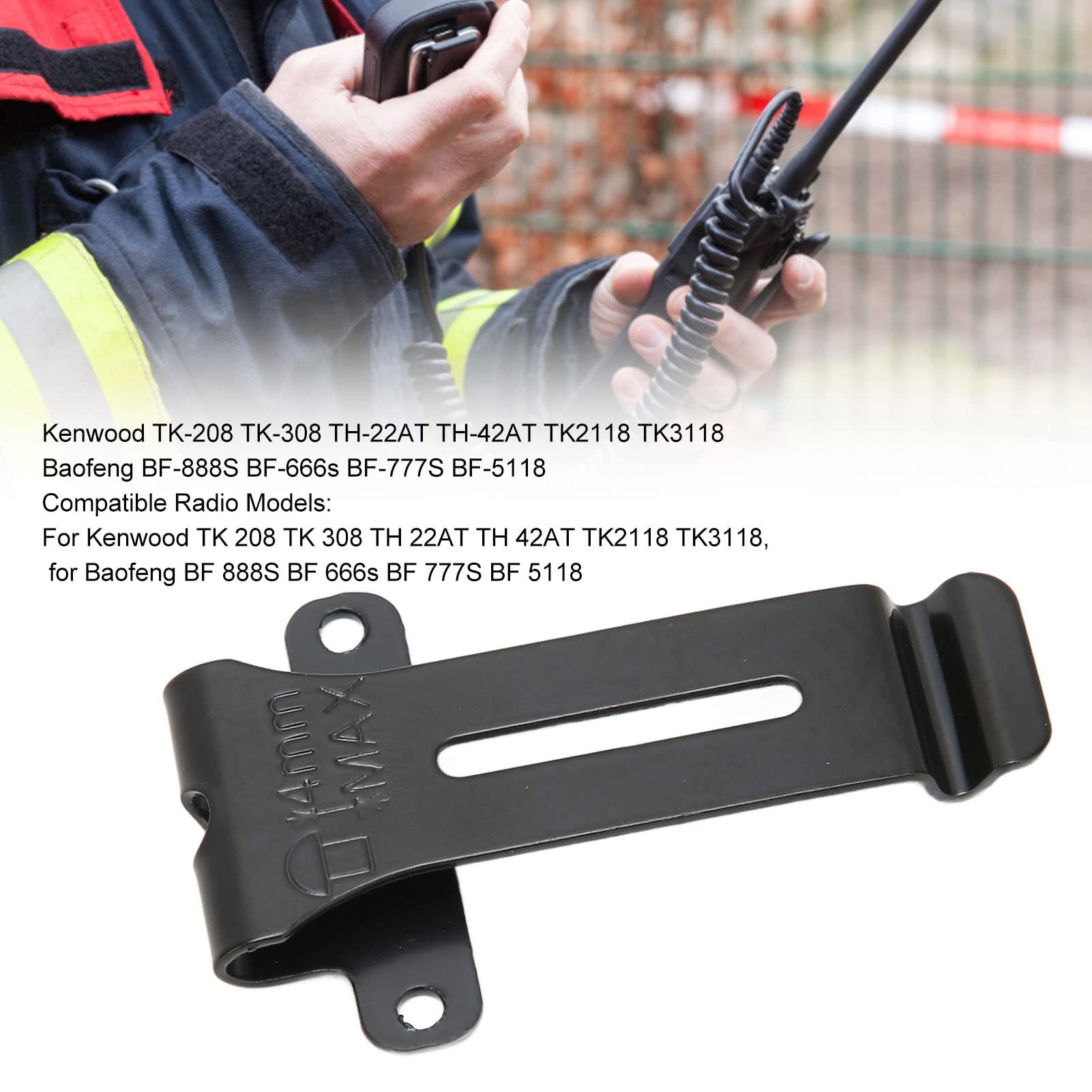 6Pcs Metal Radio Belt Clip Replacement Set - Portable Radio Accessories for Walkie Talkies & Two-Way Radios - Durable Radio Equipment Parts for Security, Construction & Outdoor Adventures