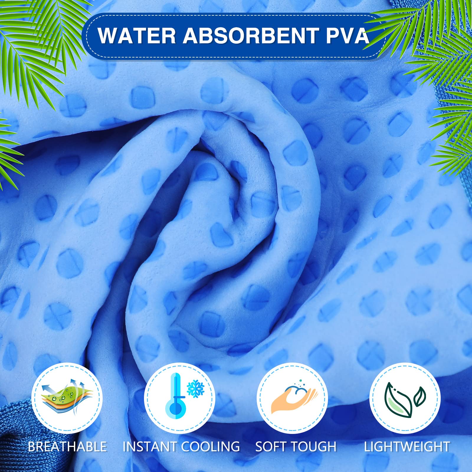 3 Pack Dog Cooling Bandana - Breathable Ice Pet Bandana for Hot Weather, Heat Dissipation Dog Neck Cooler for Summer, Calming Triangle Scarf for Dogs & Cats (Blue) - Perfect for Outdoor Walks, Beach Trips and Summer Adventures