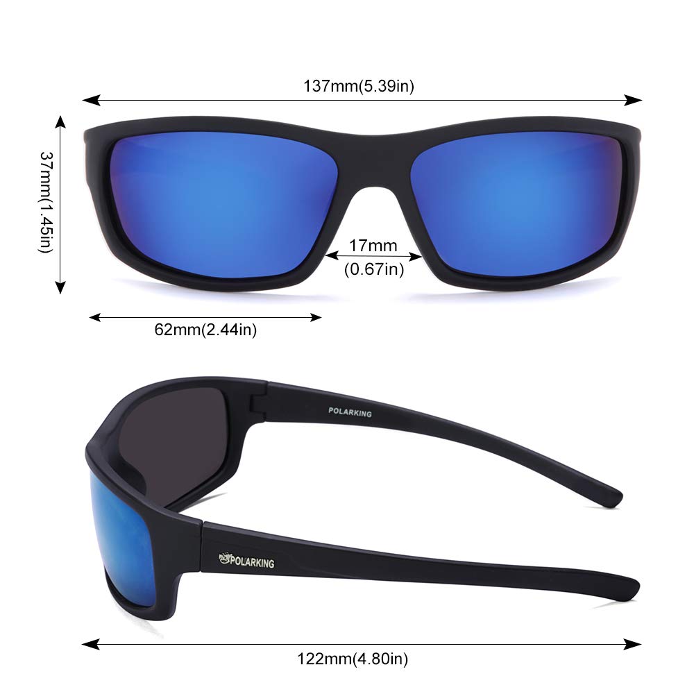 Polarized Sports Sunglasses for Men - Matte Finish, Mirror Lens, UV Protection - Ideal for Running, Cycling, and Outdoor Activities