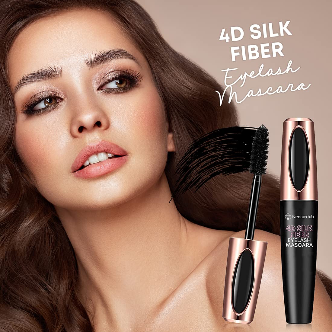 4D Silk Fiber Lash Mascara - Lengthening & Volumizing Black Mascara, Waterproof & Smudge-Proof, Hypoallergenic Formula, 2 Pack - Perfect for Daily Wear, Special Occasions & Sensitive Eyes