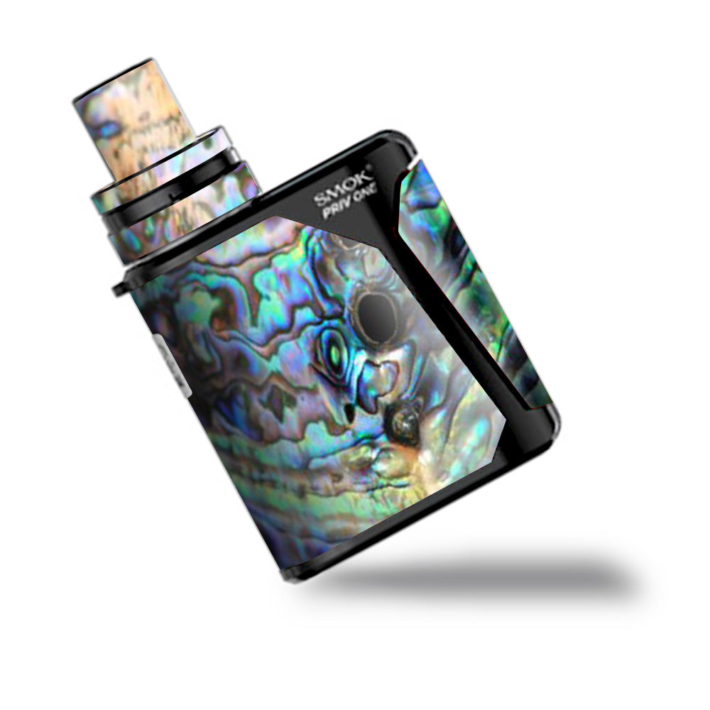 Blue Smoke Priv One Skin with Abalone Swirl Shell Design - Perfect for Vaping Enthusiasts & Stylish Accessories