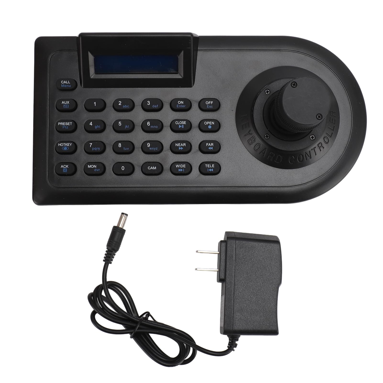 Professional PTZ Camera Controller with 3D Joystick - RS485/232 Keyboard for NVR DVR Systems | Multi-Functional Ball Camera Control | US Plug | Ideal for Security Surveillance & Live Streaming Setups