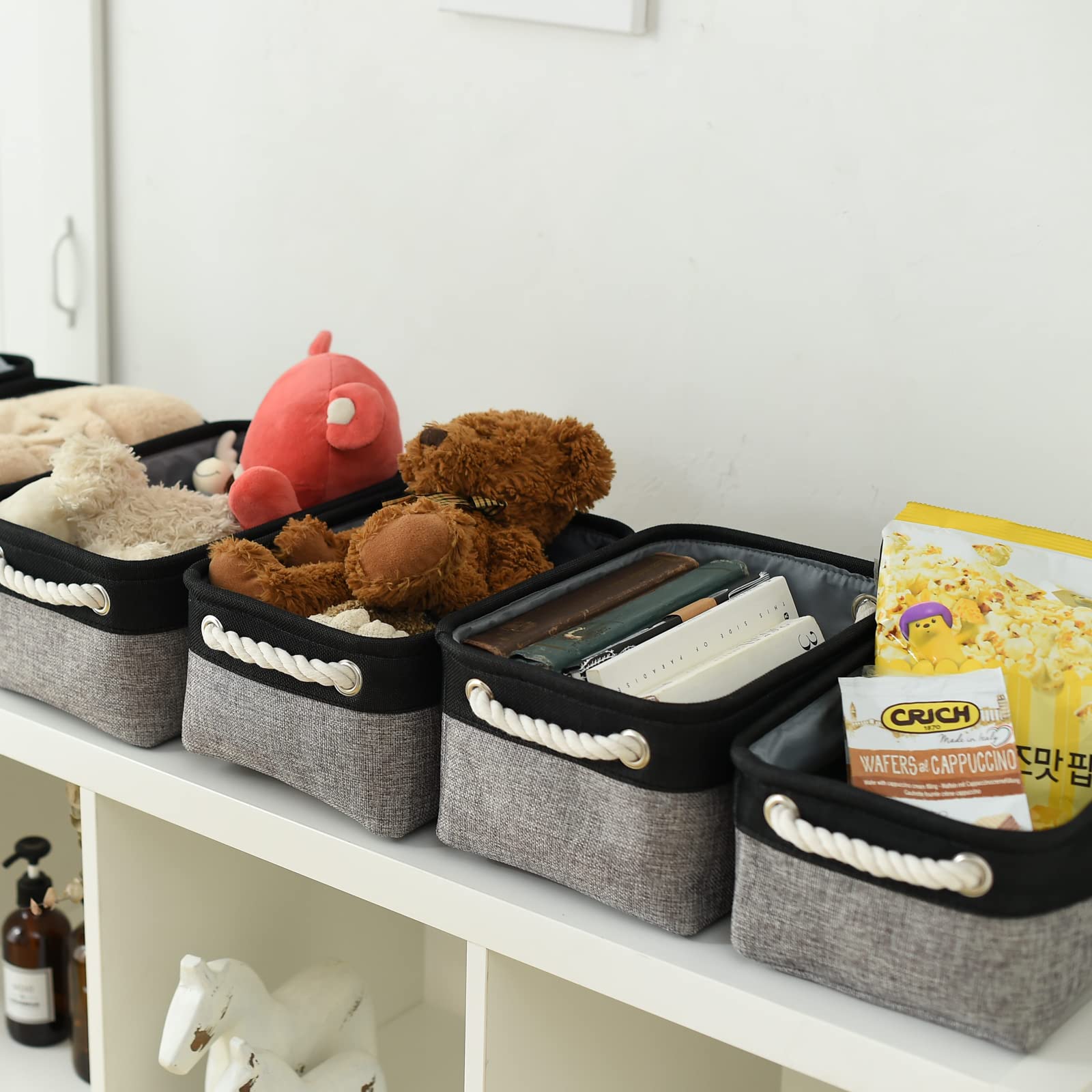 Fabric Storage Cubes with Handles - 11.8