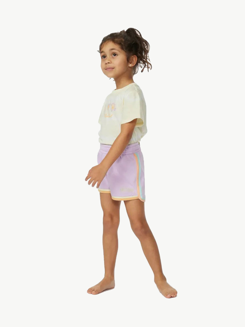 Girl's Surf Revival Fleece Shorts for Kids Ages 1-8 Years | Soft & Cozy Fleece Shorts for Toddler & Little Girls | Perfect for Beach, Surfing & Summer Play