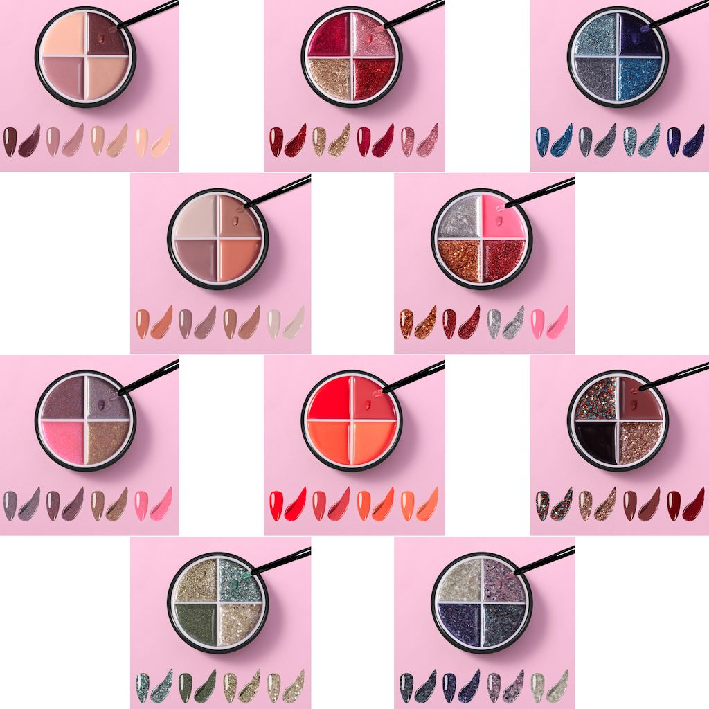 4-in-1 Long Lasting Solid Gel Nail Polish Set - 10ml Color Jars for Salon & Home Manicure | Perfect for DIY Nails, Gift Giving & Professional Use