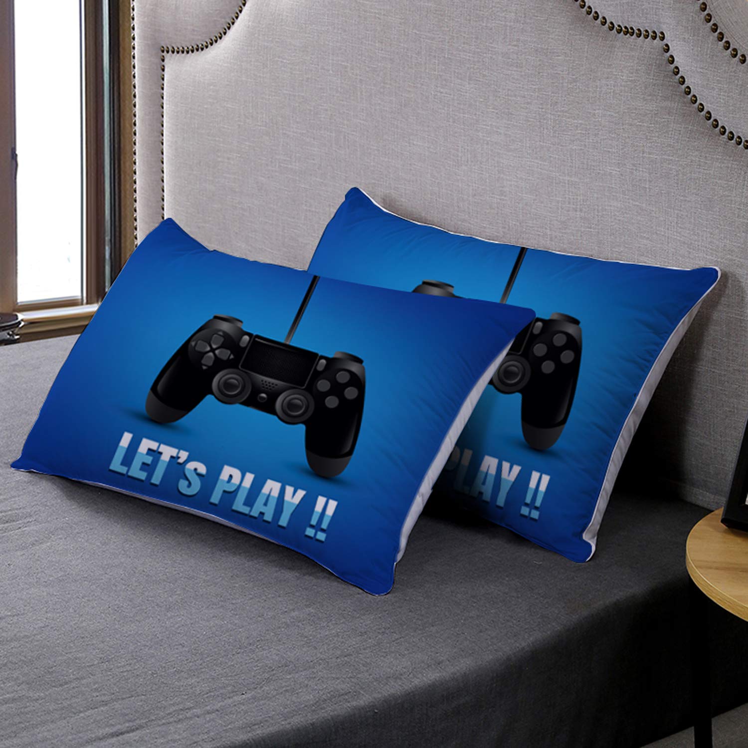 AILONEN Twin Size Gaming Duvet Cover Set for Boys - 3 Piece Video Game Themed Bedding with Gamepad Controller Design - Perfect for Teen Boys Bedroom Decor & Gamer Gift Ideas