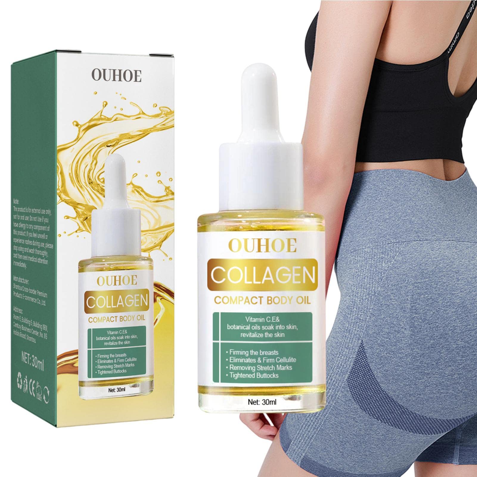 **30ml Protein Lifting & Tightening Body Oil for Firm Buttocks & Skin - Instant Beauty Boost for Post-Workout & Daily Hydration**