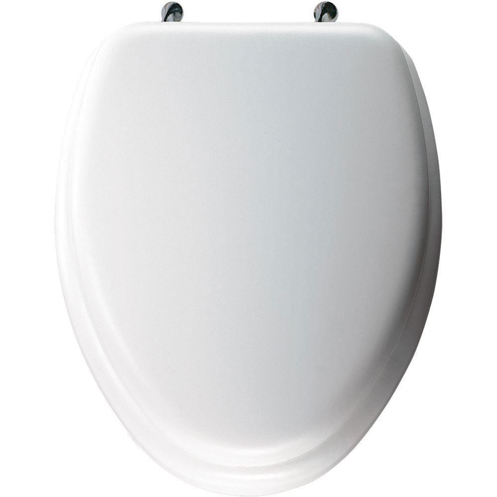 Bemis Elongated Closed Front Toilet Seat - White 480870 - Durable & Comfortable Bathroom Toilet Seat for Home & Commercial Use