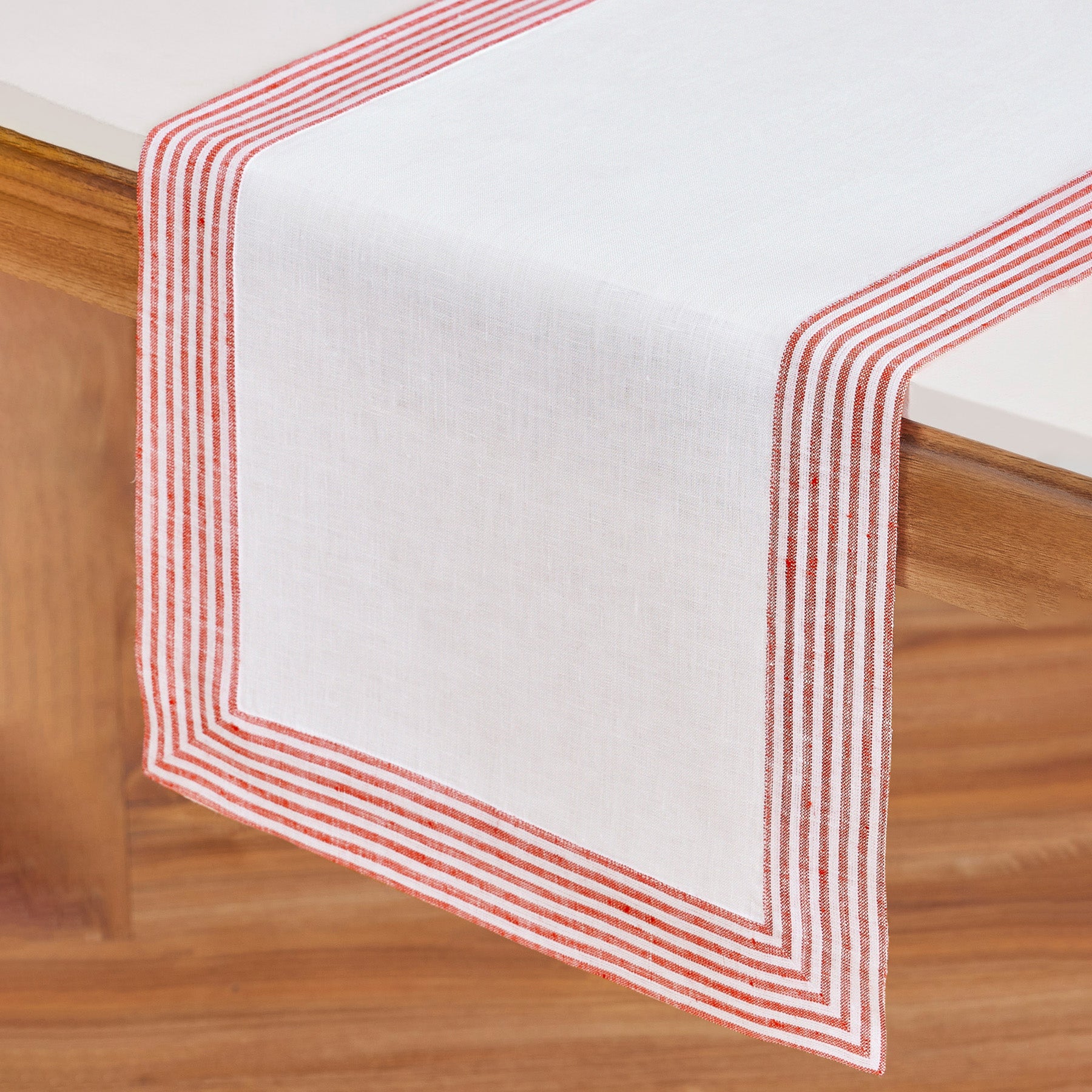 Lucca Table Runner - Elegant Linen Dining Table Decor for Weddings, Holidays & Home Decor | Perfect for Farmhouse, Rustic & Modern Settings