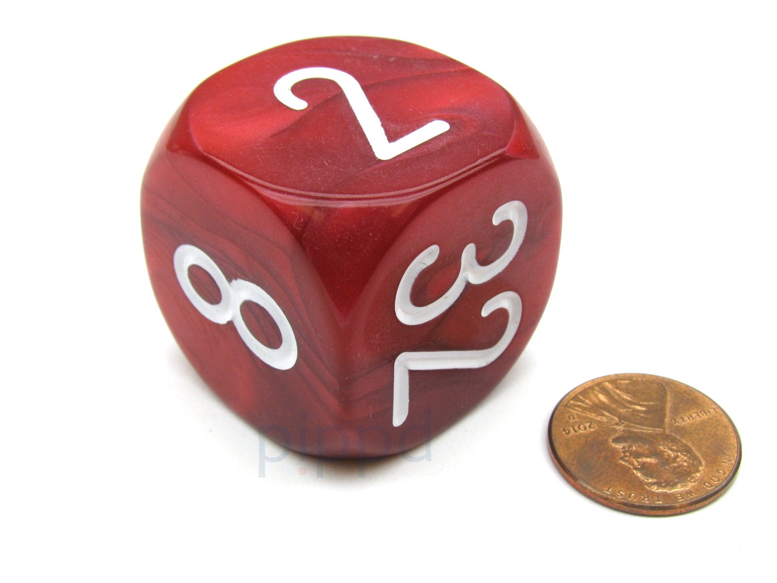 Koplow Games Large 30mm Backgammon Doubling Cube Dice - Red | Premium Board Game Accessory for Casino Night, Family Game Night & Competitive Play