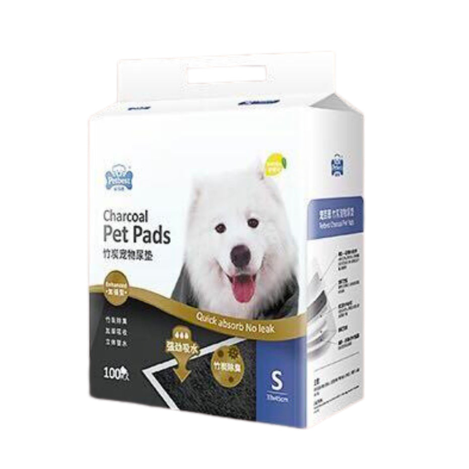 **PETBEST Lemon & Charcoal Ultra Absorbent Leak-Proof Pee Pads for Dogs & Puppies – S/M/L/XL – Ideal for Training, Crate Lining & Indoor/Outdoor Use**
