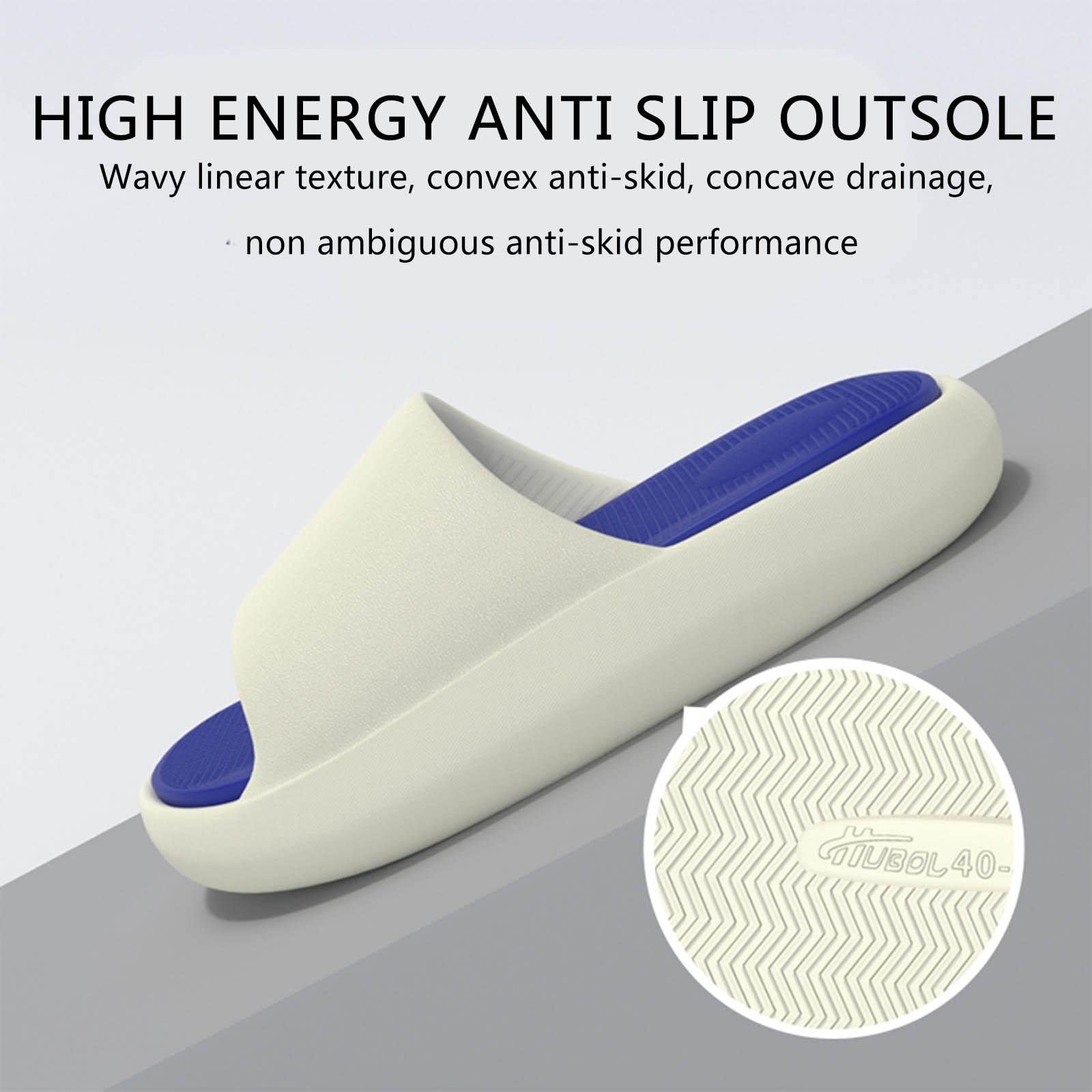 Non-Slip Couple Home Slippers - Open Toe Summer Bathroom Slides for Women & Men | Soft Sole Cozy Indoor/Outdoor Platform Sandals | Perfect for Spa, Poolside, and Relaxing at Home
