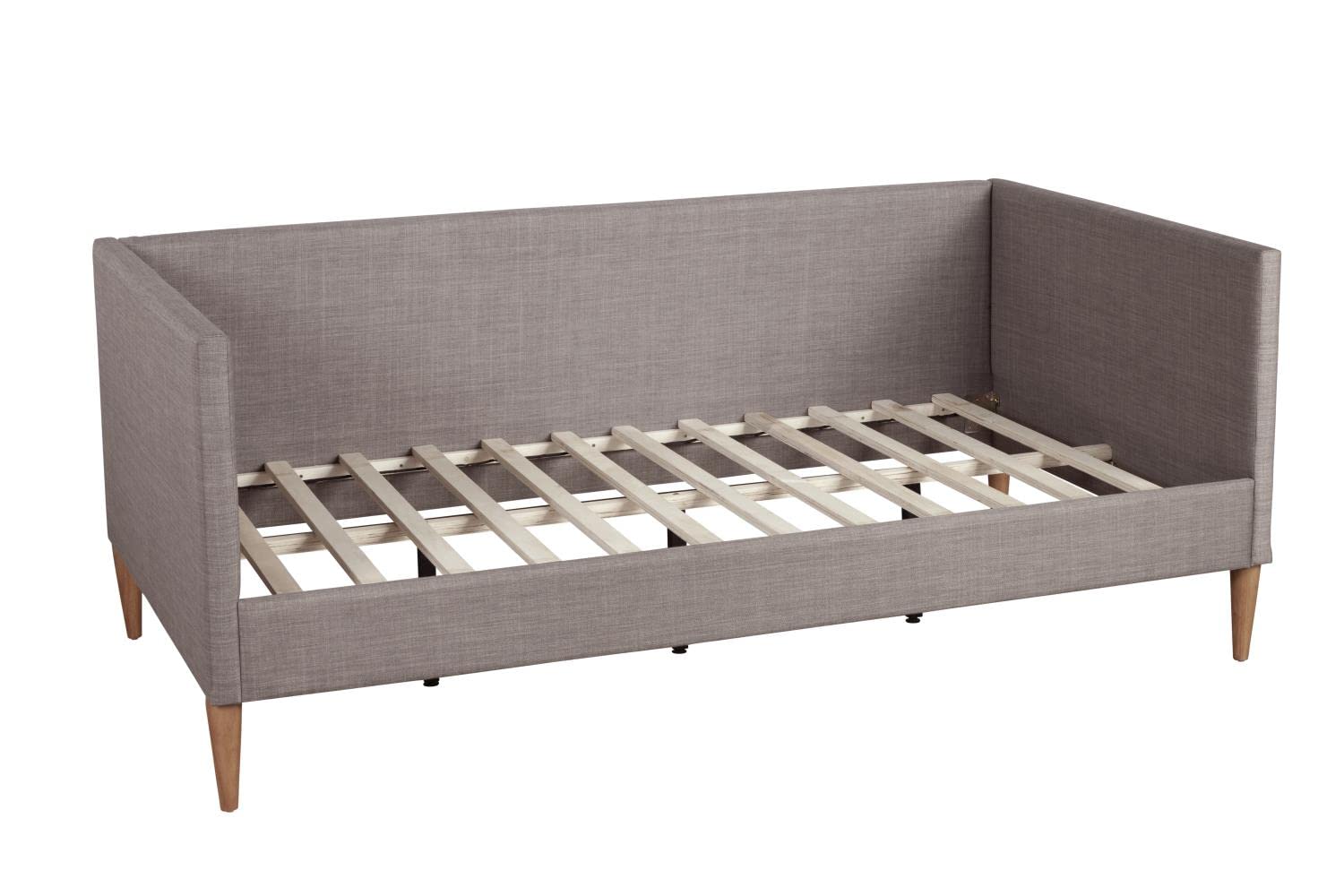 Alpine Furniture Britney Dark Gray Wooden Day Bed - Twin Size (1296T) for Guest Room, Patio, or Small Space Decor