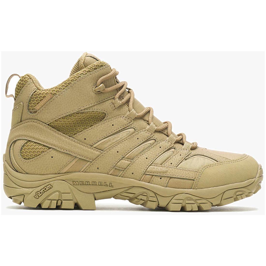 Moab 2 Mid Women's Tactical Work Boots WP - Waterproof Hiking & Outdoor Boots for Women - Tactical Coyote Color - Perfect for Hiking, Construction Work & Outdoor Adventures