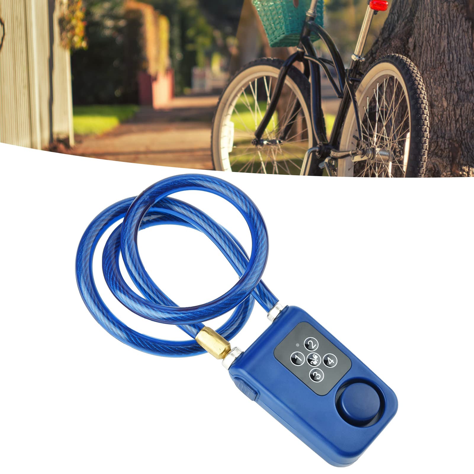 Bike Anti Theft Lock with Keyless Digital Password & Alarm - Heavy Duty Security Lock for Bicycle, Motorcycle & Gates | Perfect for Urban Commuting & Outdoor Parking