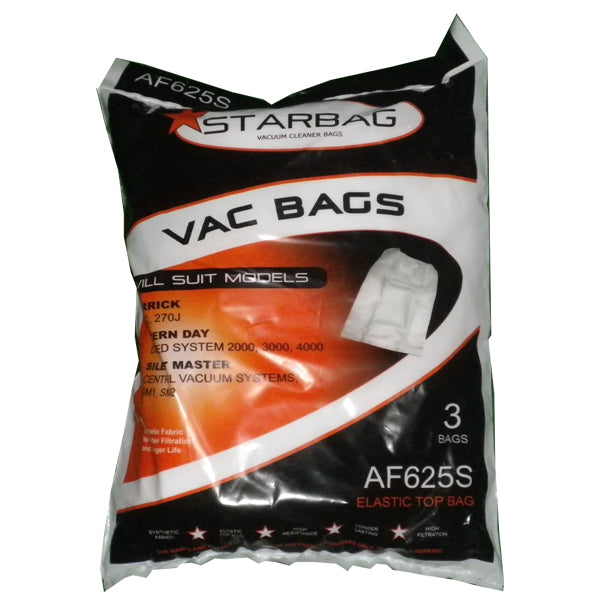 Starbag AF625S Synthetic Vacuum Cleaner Bags - 6 Pack | Compatible with Hoover, Eureka & More | HEPA Filtration for Allergies & Pet Hair | Ideal for Home Cleaning & Allergy Relief