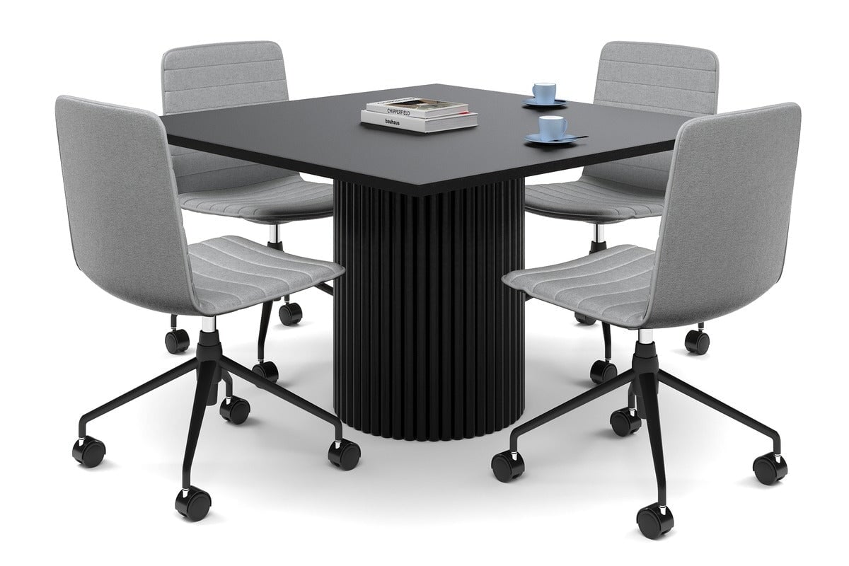 Premium Baobab Circular Base Boardroom Rectangle Table - 1200L x 1200W - Executive Office Conference Table for Professional Meetings & Presentations