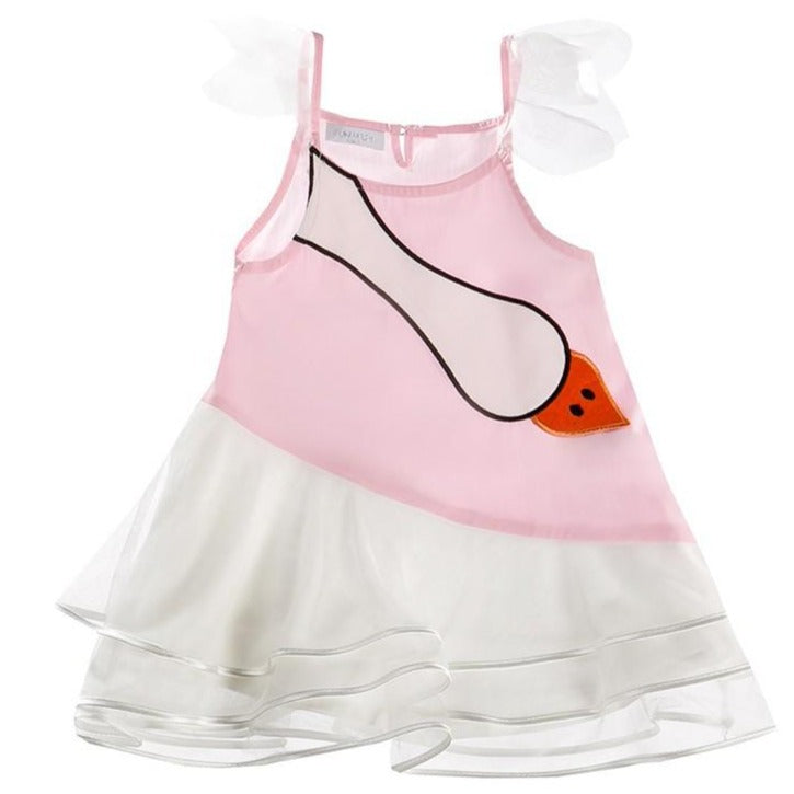 FUN & FUN Girls Duck Print Dress NDR3245 - Cute & Comfortable Summer Outfit for Playdates, Parties & Everyday Wear