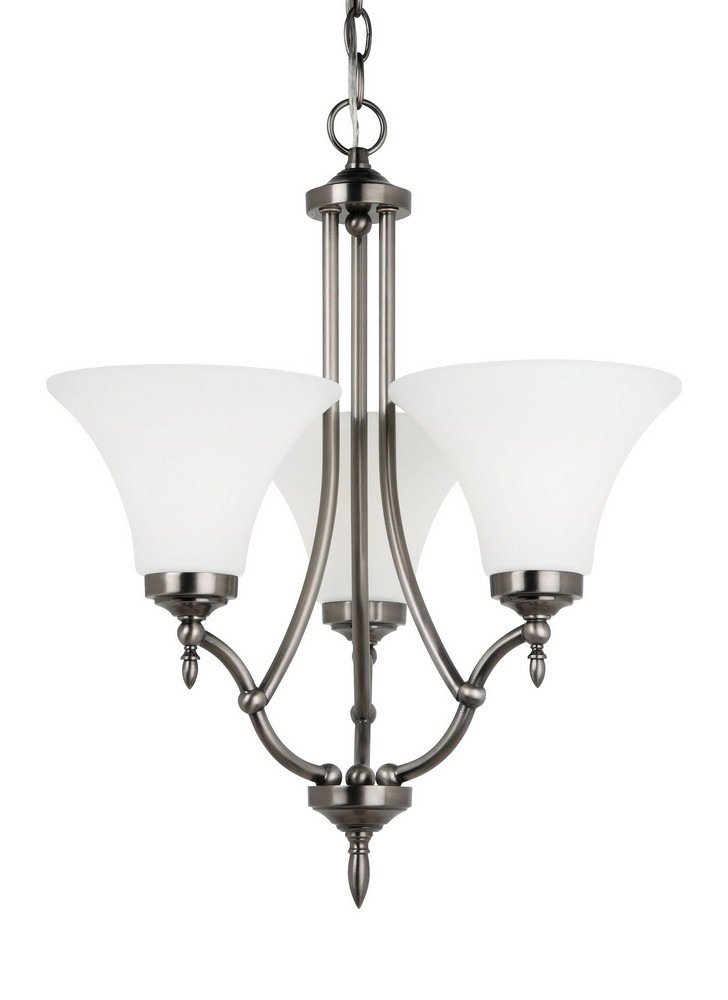 Sea Gull Lighting 31180965 Montreal 8-Light Antique Brushed Nickel Chandelier - Elegant Dining Room & Living Room Ceiling Fixture for Home Decor