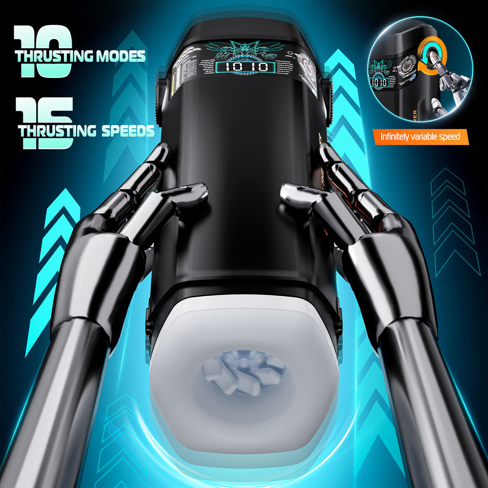 CyberSkin The Titan - Realistic Vibrating Stroking Masturbator with Warming Stand | Lifelike Male Sex Toy for Enhanced Pleasure | Perfect for Solo Play & Couples Use