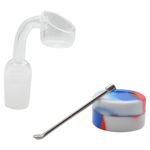 14mm Quartz Banger Dab Nail for Concentrates - Premium Thick Glass Nail for Dabbing Wax, Oil & Shatter - Compatible with 14mm Female Joint Rig (Perfect for Home Use & Portable Dab Sessions)