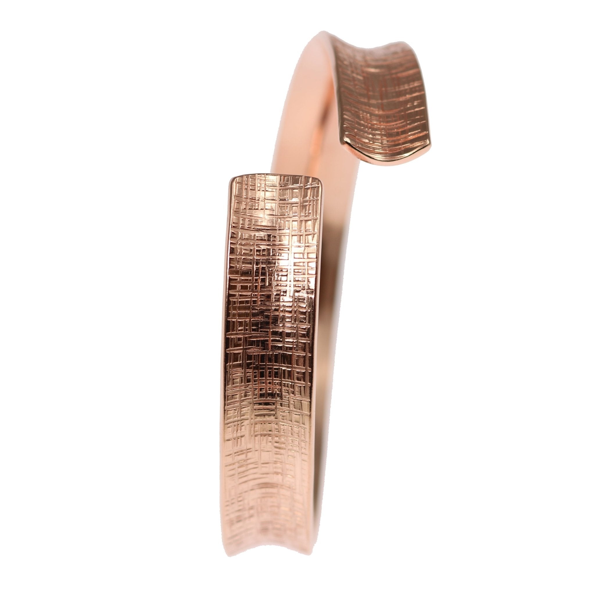 Handmade Linen Anticlastic Copper Bangle Bracelet for Women - Boho Chic Jewelry for Everyday Wear & Special Occasions