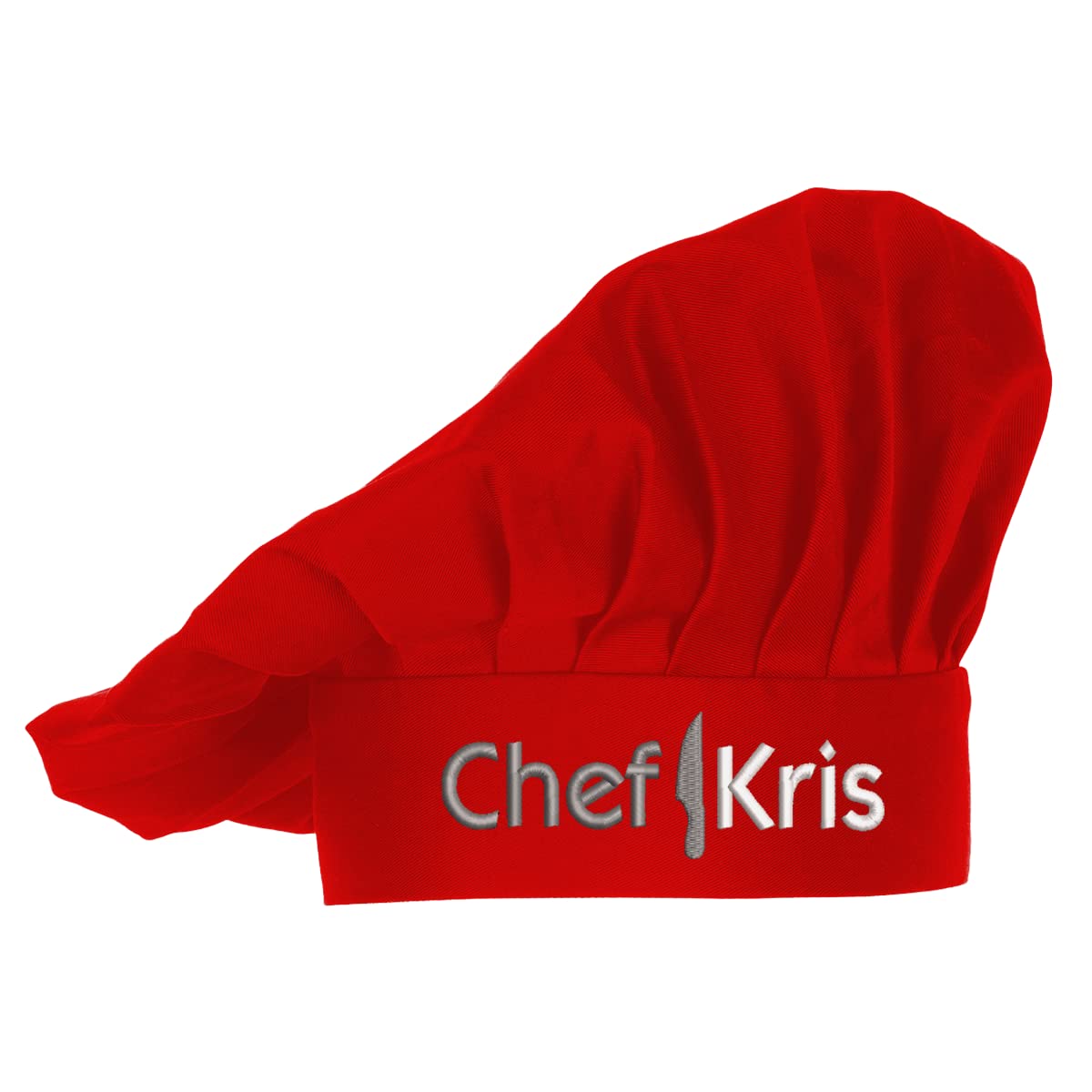 Custom Embroidered Chef Hat - Adjustable Velcro Back Chef Cap for Bakers & Kitchen Professionals | Perfect for Cooking, Baking, Catering & Culinary Events