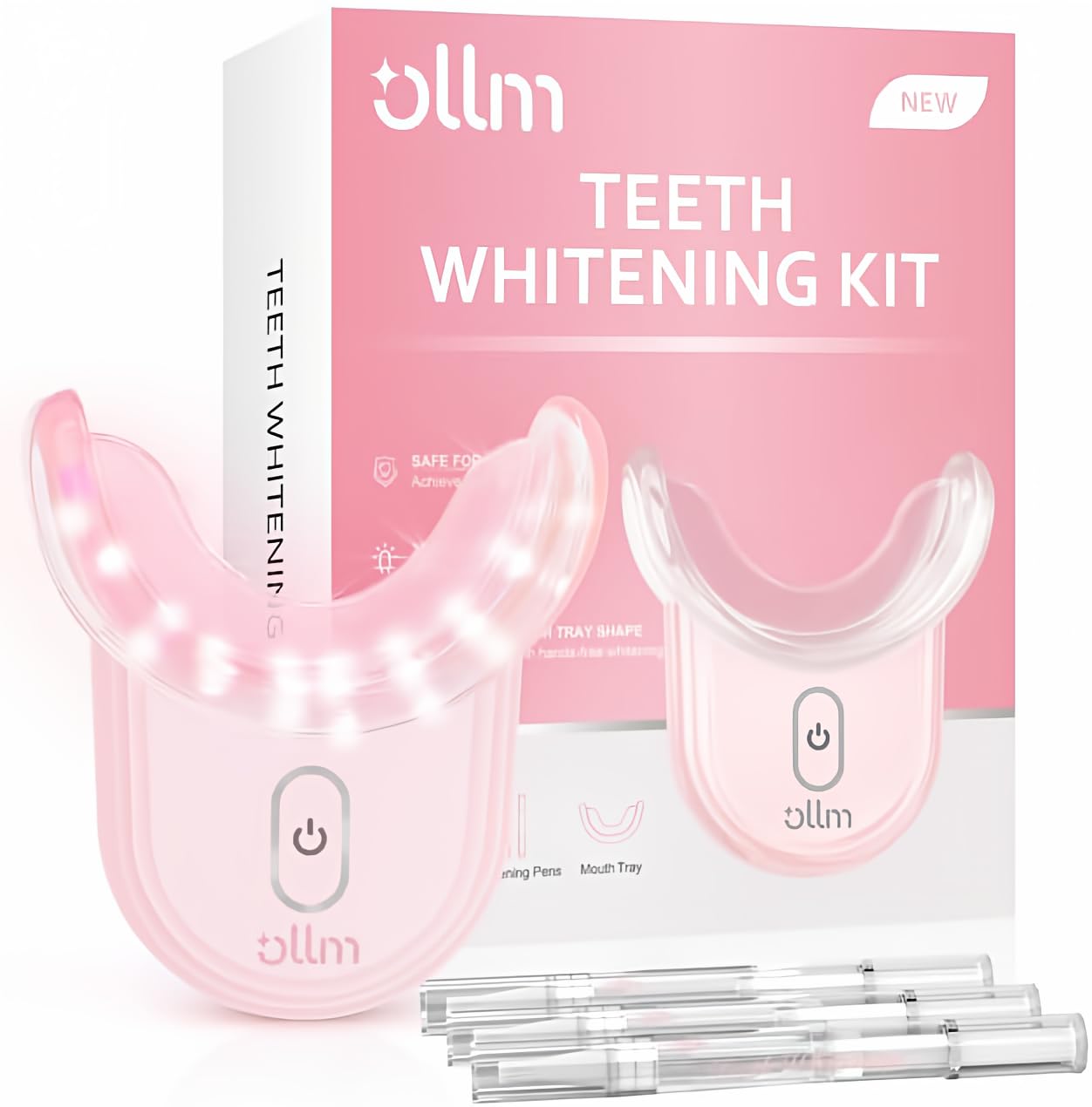 Professional Teeth Whitening Kit with LED Light - Sensitive Teeth & Gum Care, Whitening Gel Pen & Strips for Braces, Includes 2 Mouth Trays | At-Home Dental Beauty for Brighter Smile (Perfect for Weddings, Job Interviews & Special Occasions)