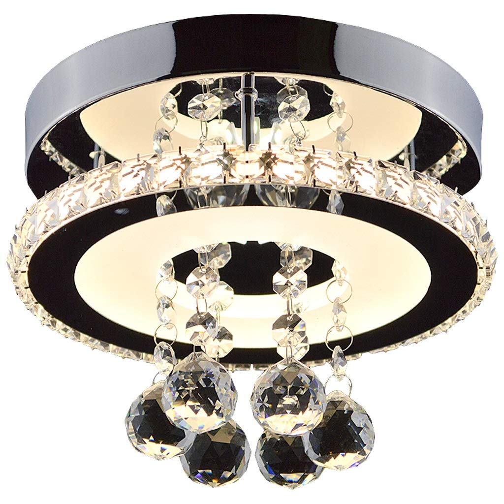 European Crystal Ceiling Light - Modern LED Hallway & Porch Lighting for Home Decor