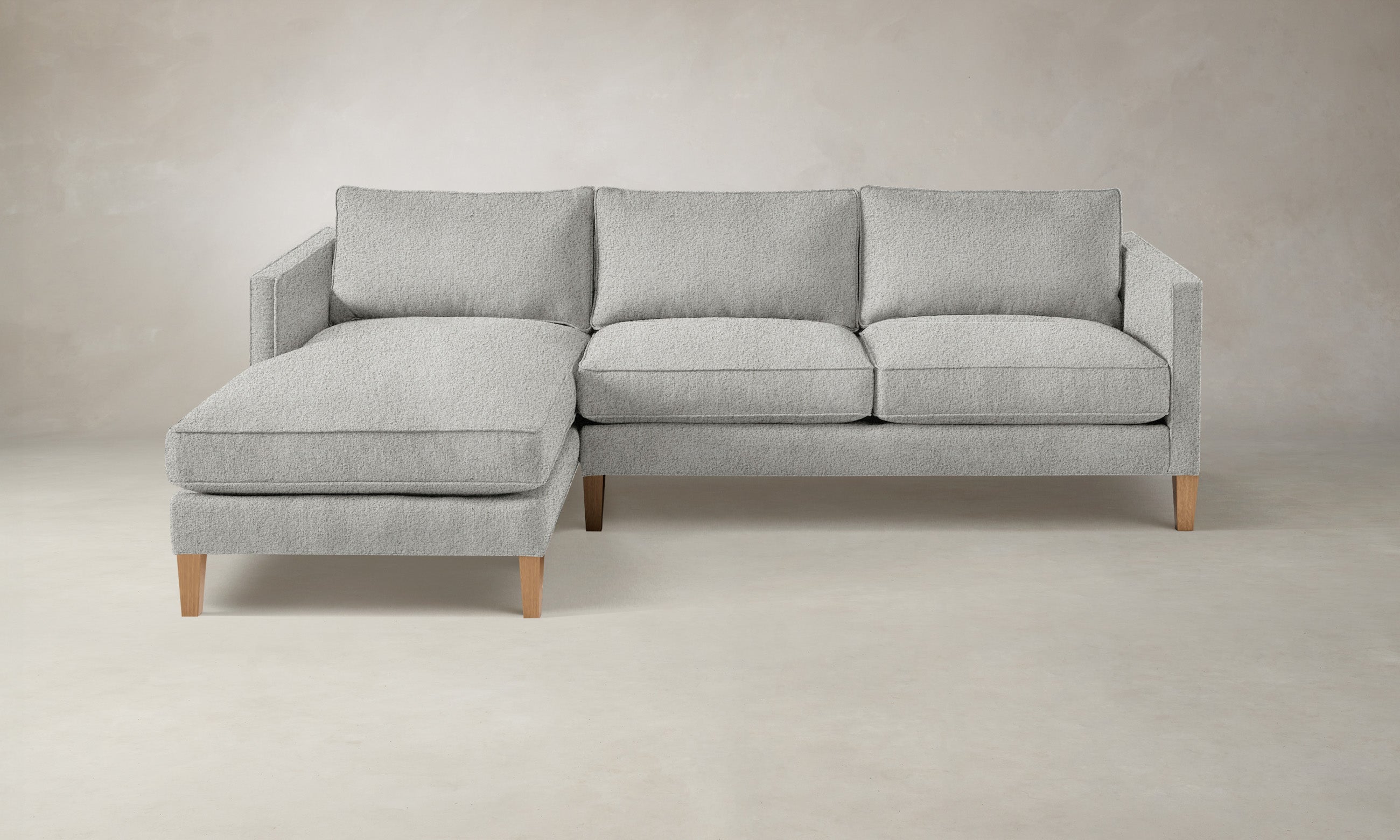 Premium Crosby Sectional Sofa - Soft Woolen Bouclé Fabric, Modern L-Shaped Couch for Living Room, Family Room & Cozy Spaces