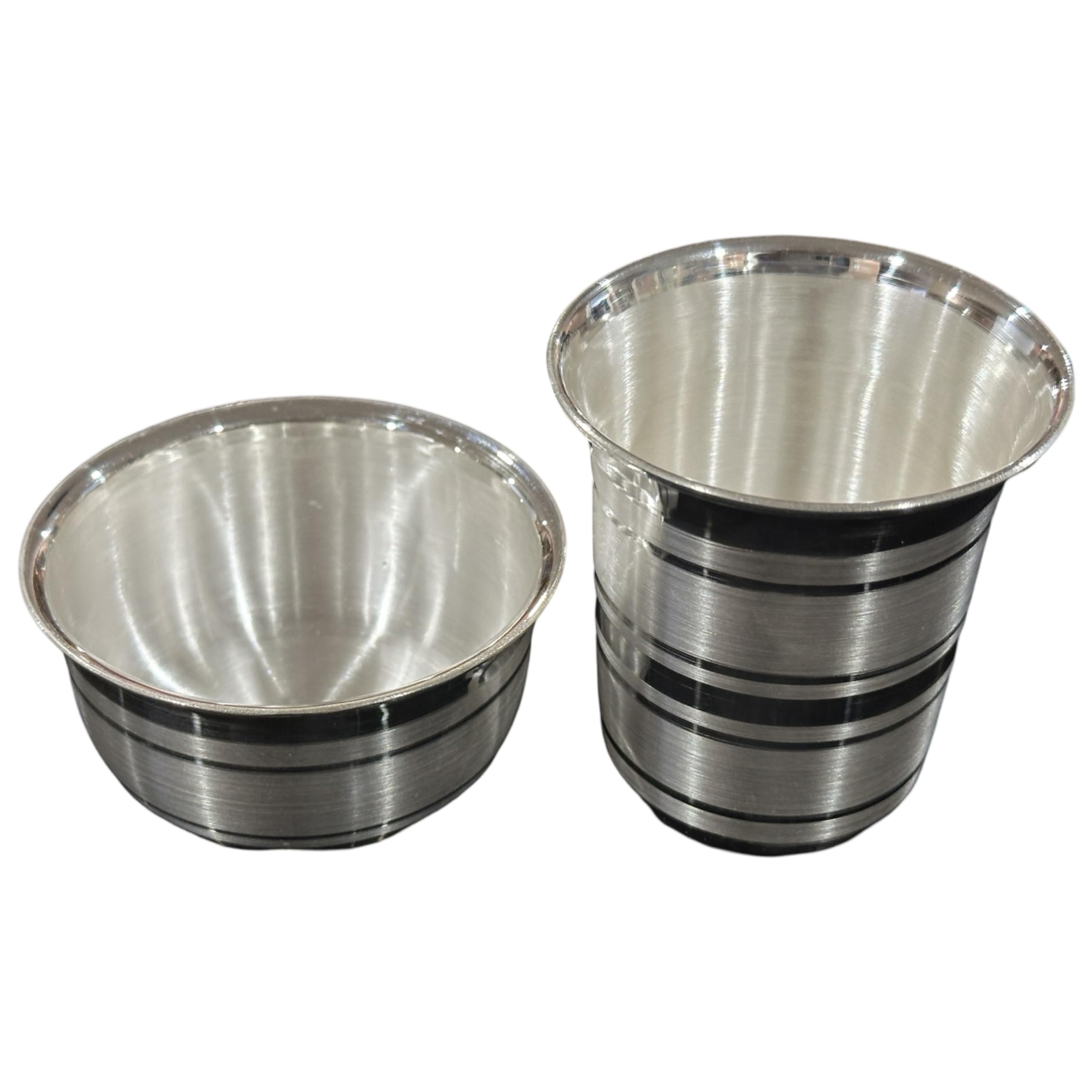 999 Pure Silver 3.0 Inch Glass & Bowl Set - Premium Drinking Cup for Whiskey, Cocktails, and Fine Liquor - Elegant Barware for Home, Parties, and Gifts