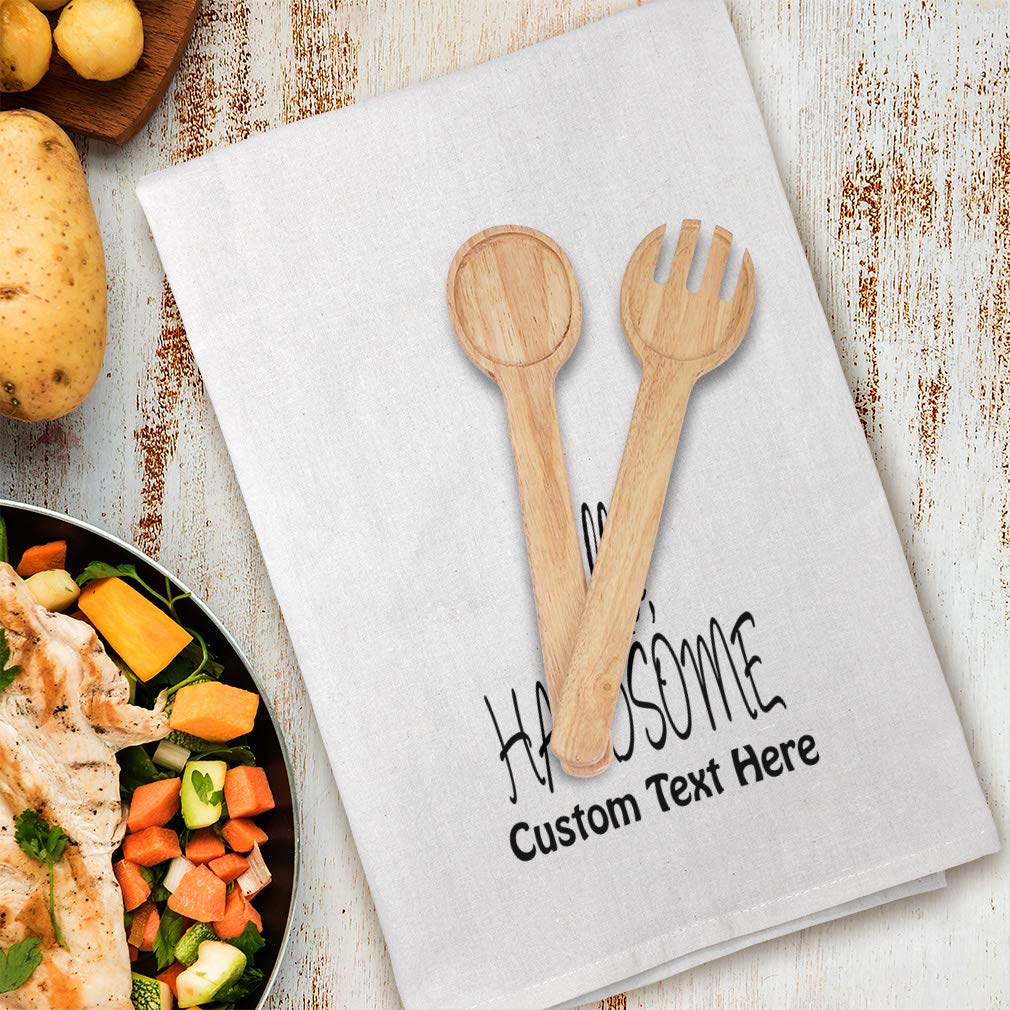Custom Printed Flour Kitchen Towels for Men - Hello Handsome B Design - Absorbent Dish Towels & Decor for Modern Kitchens - Perfect for Cooking, Baking and Home Decor