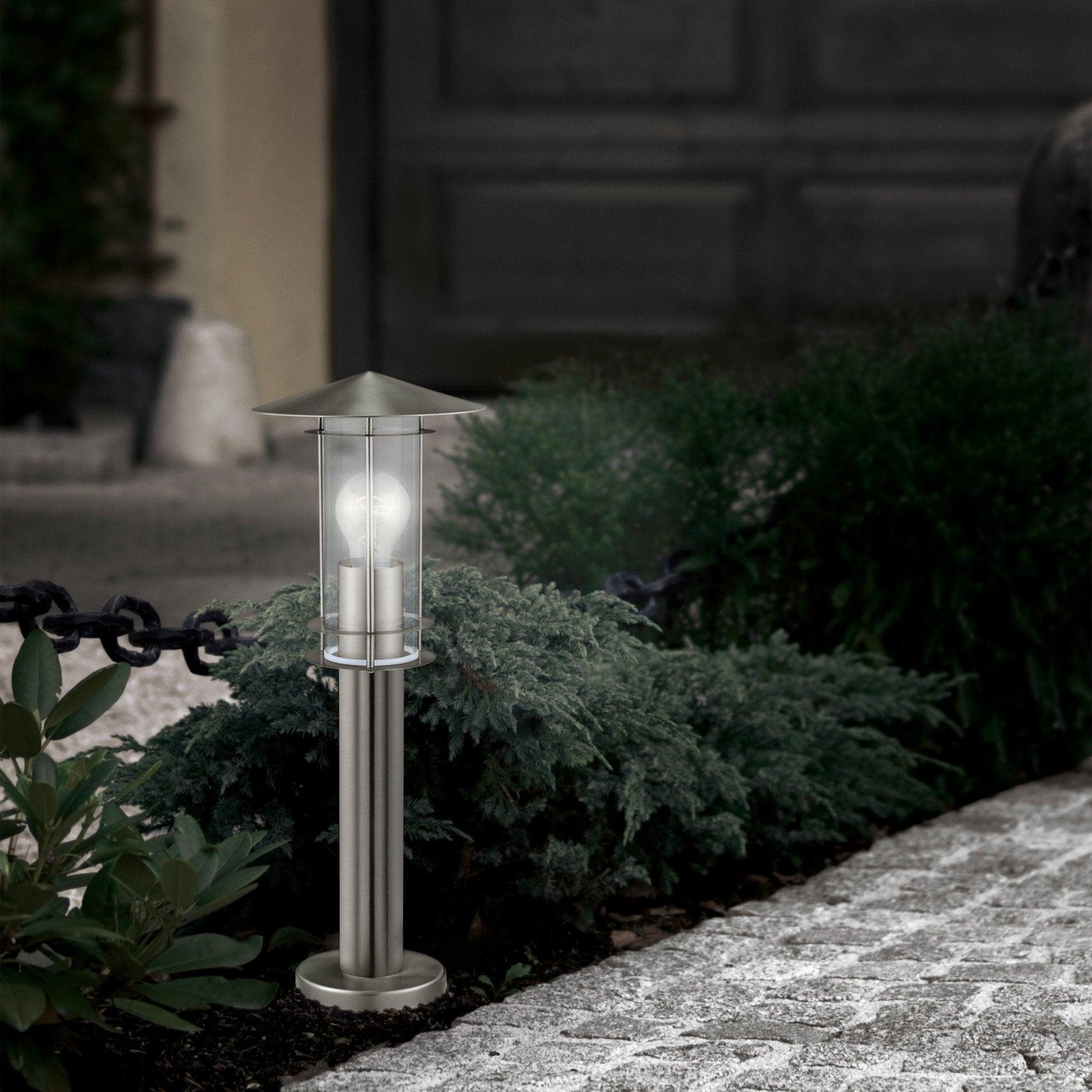 Eglo Lisio 50cm Stainless Steel Outdoor Bollard Light - IP44 Waterproof, Durable Garden & Pathway Lighting for Patio, Driveway, and Landscape Decoration
