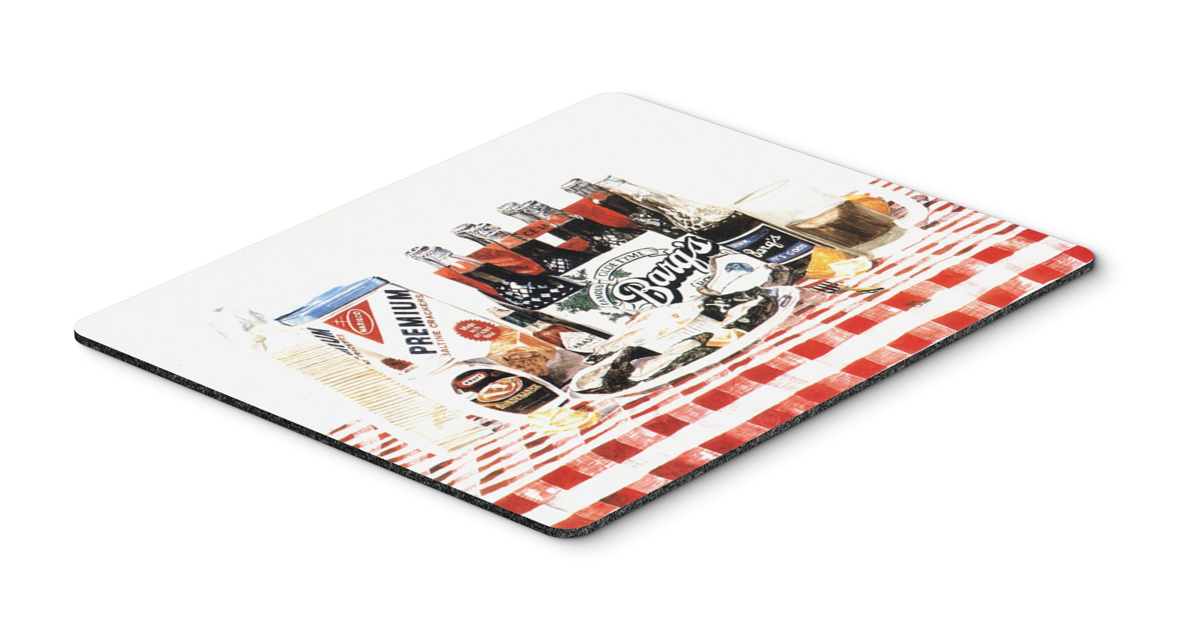 Barq's Oysters Mouse Pad - Large Washable Non-Slip Desk Mat for Home Office, Gaming & Computer Work | Heat-Resistant Hot Pad & Trivet | Caroline's Treasures 1004MP | Perfect for Workstations, Coffee Shops & Gamer Setups