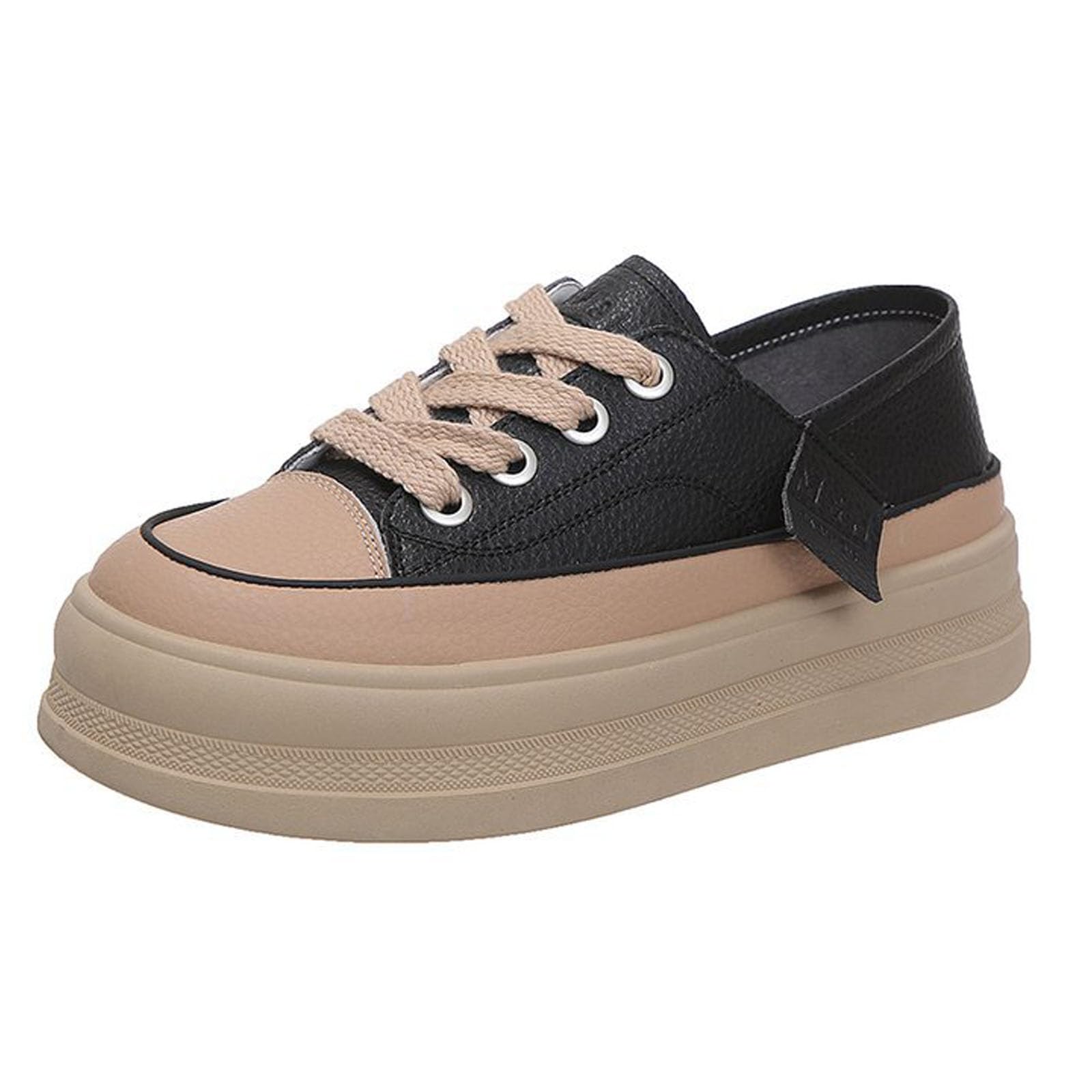 AUNTHUI Women's Lace-Up Platform Sneakers - Comfortable Casual Walking Shoes, Anti-Slip Low Top Tennis Shoes for Women | Perfect for Daily Wear, Workout & Street Fashion