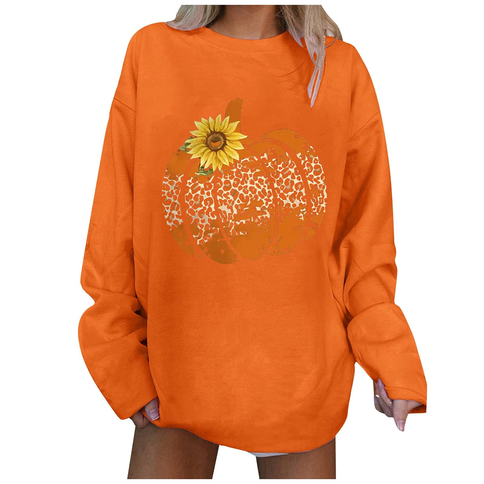 Women's Graphic Tee Shirts - Round Neck Long Sleeve Pullover Sweatshirt & Casual Tunic Tops | Perfect for Everyday Wear, Layering & Street Style Outfits