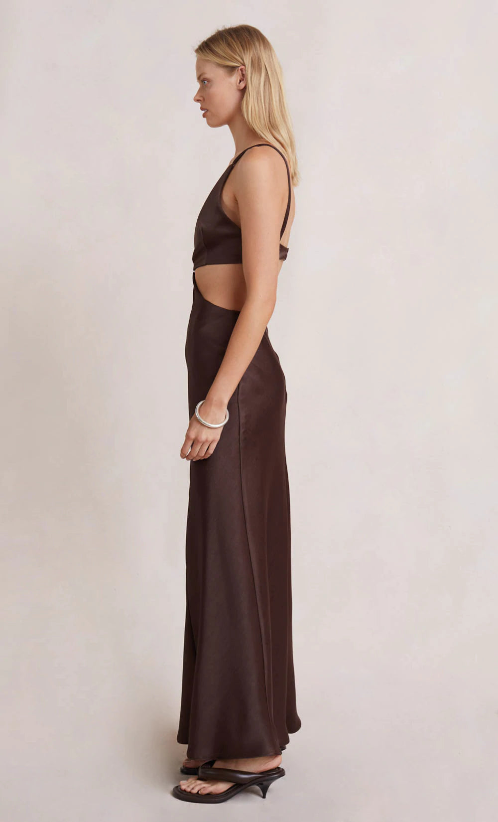 Felix V Maxi Dress for Women - Flowy Long Summer Dress in Chocolate Brown | Perfect for Beach, Vacation & Casual Outings