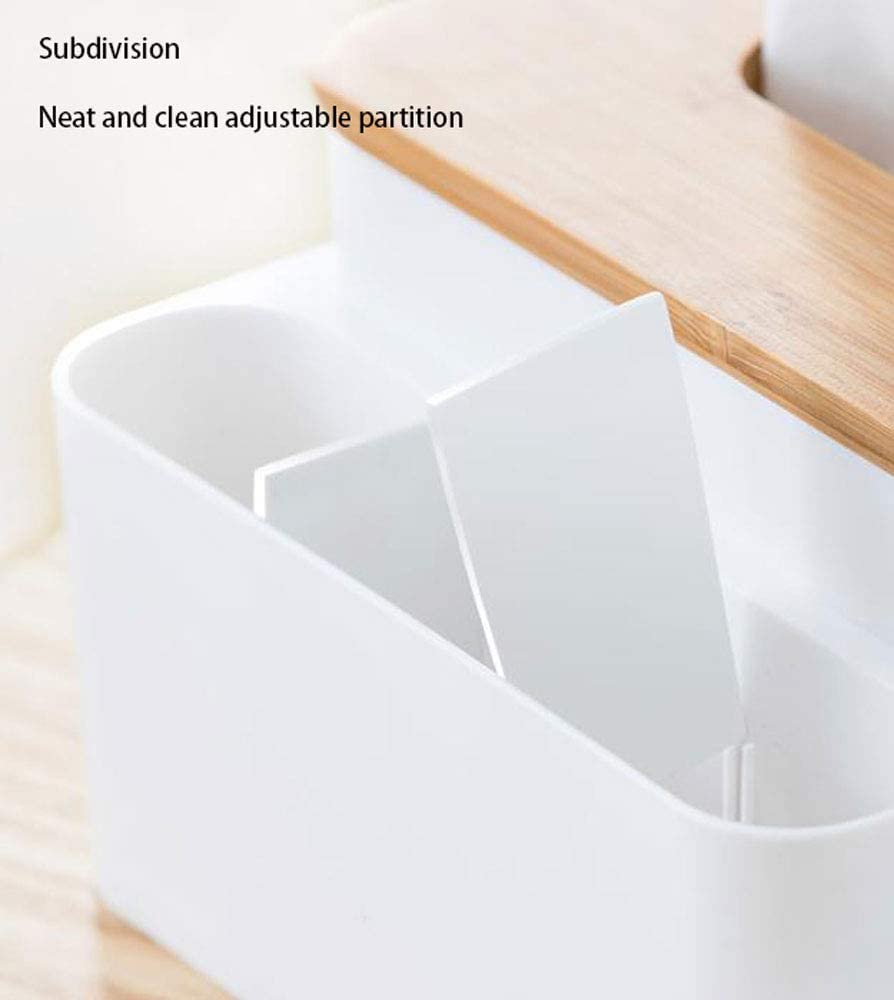 Multifunctional Tissue Storage Box & Desk Organizer - Black | Home Office Napkin Holder & Remote Control Organizer for Living Room, Bedroom, and Office Desk