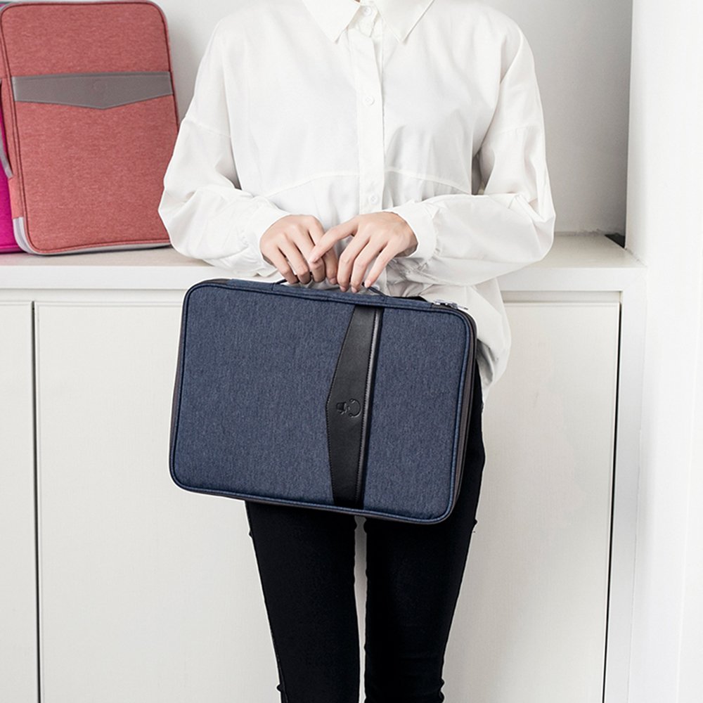 MyGreen Multi-Functional A4 Document Organizer Bag - Waterproof Zippered File Case for iPad, Laptop, Notebooks, Pens & Office Supplies | Perfect for Business Travel, Work Commute & Home Office Organization
