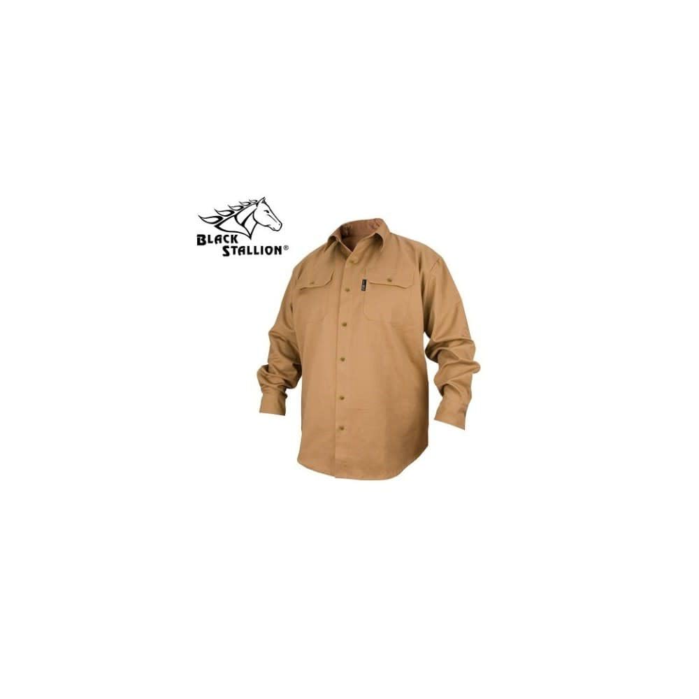 Black Stallion Men's Long Sleeve Shirt - Comfortable Casual & Work Wear for Everyday Use