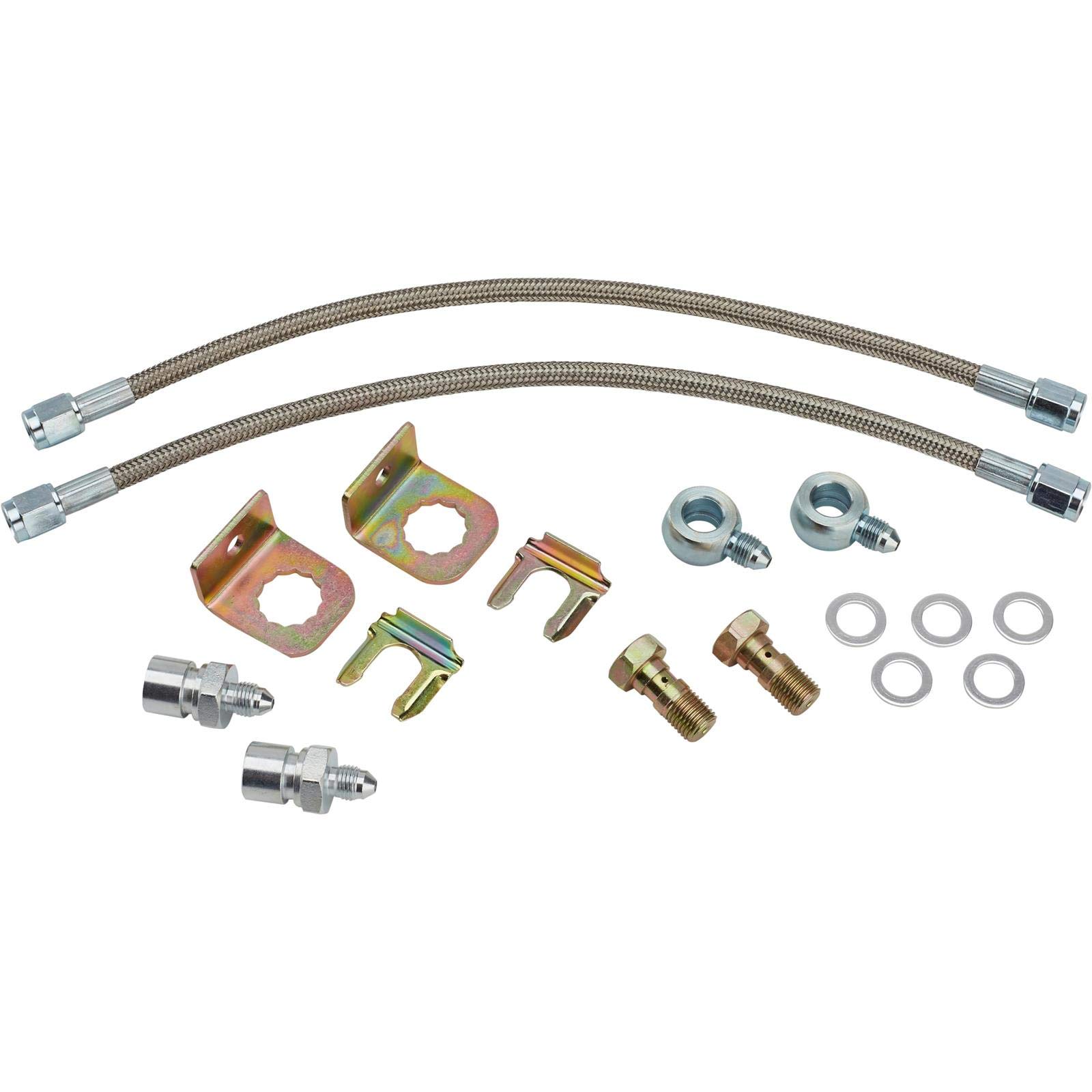 High-Quality Stainless Steel Brake Hose Kit for D52 Caliper with Banjo Bolt - 12 Inch Length - Perfect for Automotive Repair, Motorcycle Upgrades & Off-Road Vehicle Maintenance