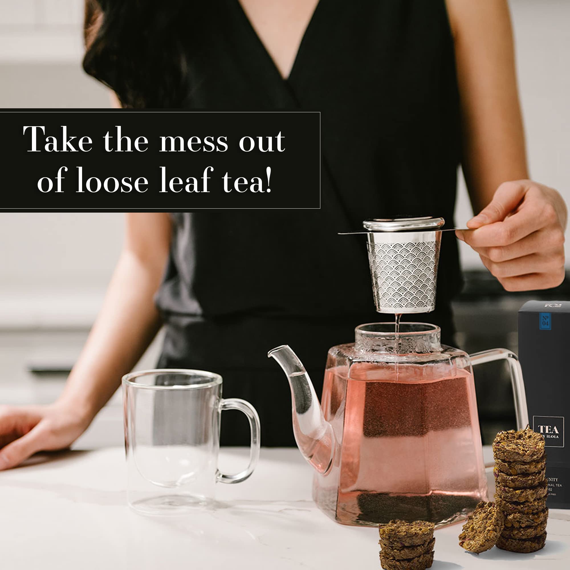 iLOLA Tea Disc Essentials Set - Sweet Dreams Herbal Tea, English Breakfast Black Tea, Moroccan Mint Green Tea, Cape Carousel Herbal Tea | 2 Boxes (14 Tea Discs Each) | Perfect for Relaxation, Morning Boost & Afternoon Refreshment | by Tea by iLOLA
