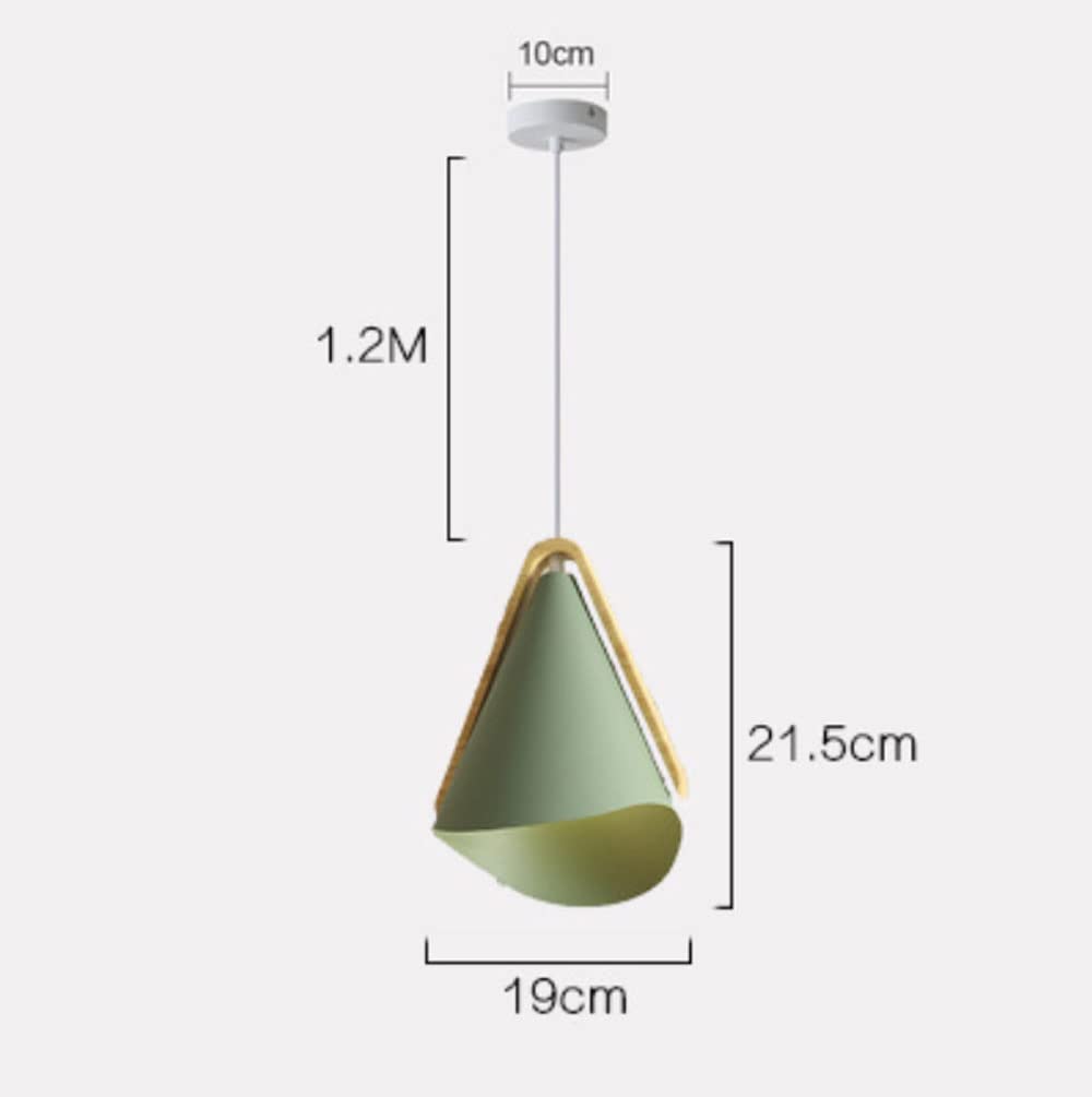 Nordic Style LED Chandelier - Adjustable Height Single Head Hanging Light, Wrought Iron Ceiling Pendant Lamp for Restaurant, Kitchen Island, Dining Room, Bedroom & Living Room Decoration (Pink)