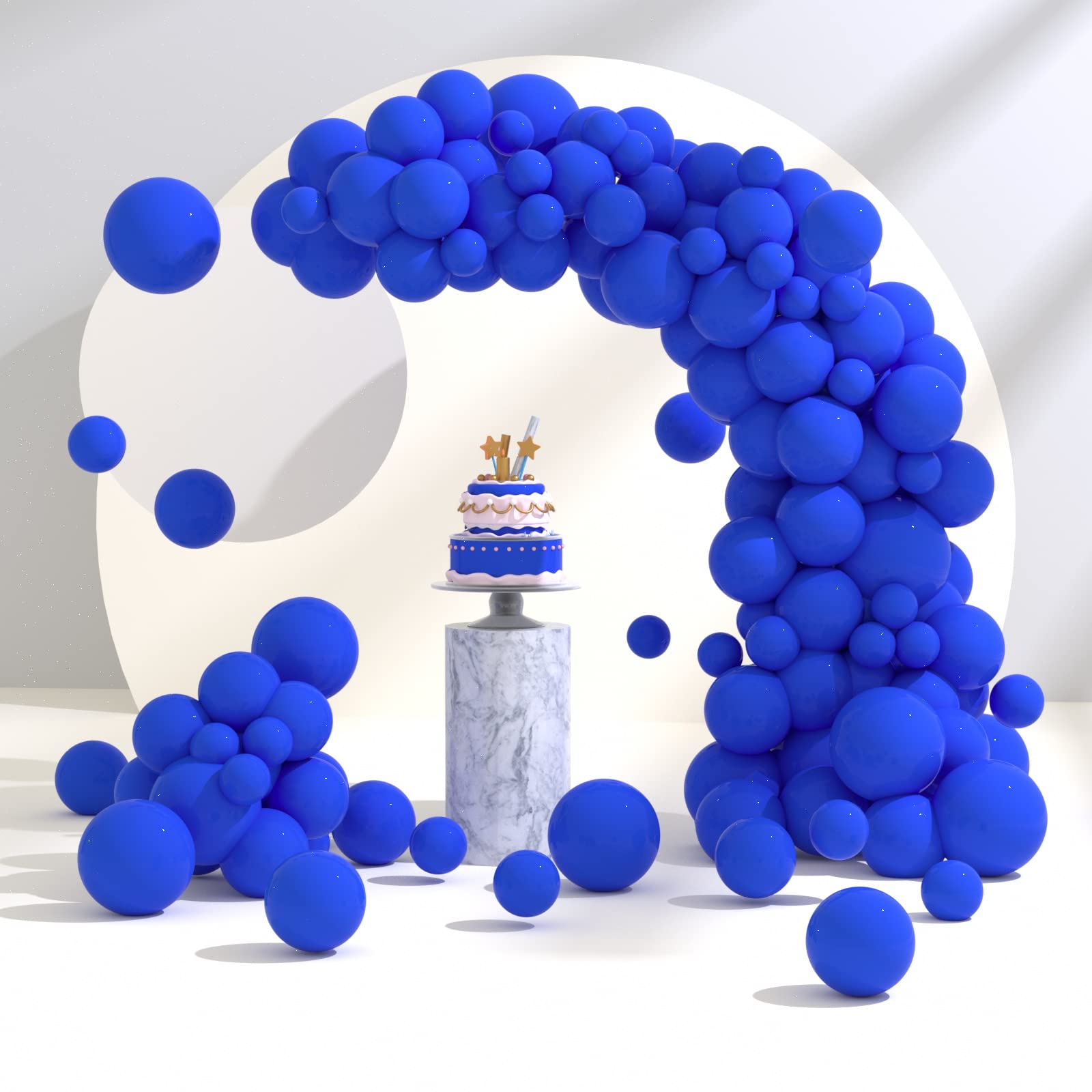 Royal Blue Balloons Garland Kit - 70 Pack (12/5 Inch) Pastel Party Balloons in Different Sizes | Gender Reveal, Birthday, Graduation & Baby Shower Decorations | Perfect for Indoor & Outdoor Celebrations