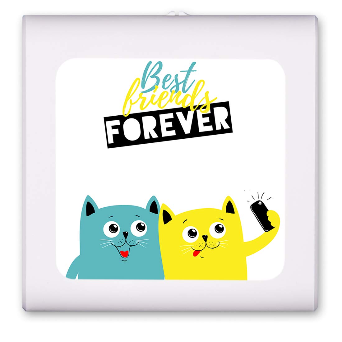 Dimmable LED Night Light with Auto On/Off Sensor, Adjustable Brightness & Warm White Light - Perfect for Bathroom, Hallway, Nursery, Bedroom - Cute Cat Selfie Design for Pet Lovers | Nighttime Safety & Cozy Ambience Lighting