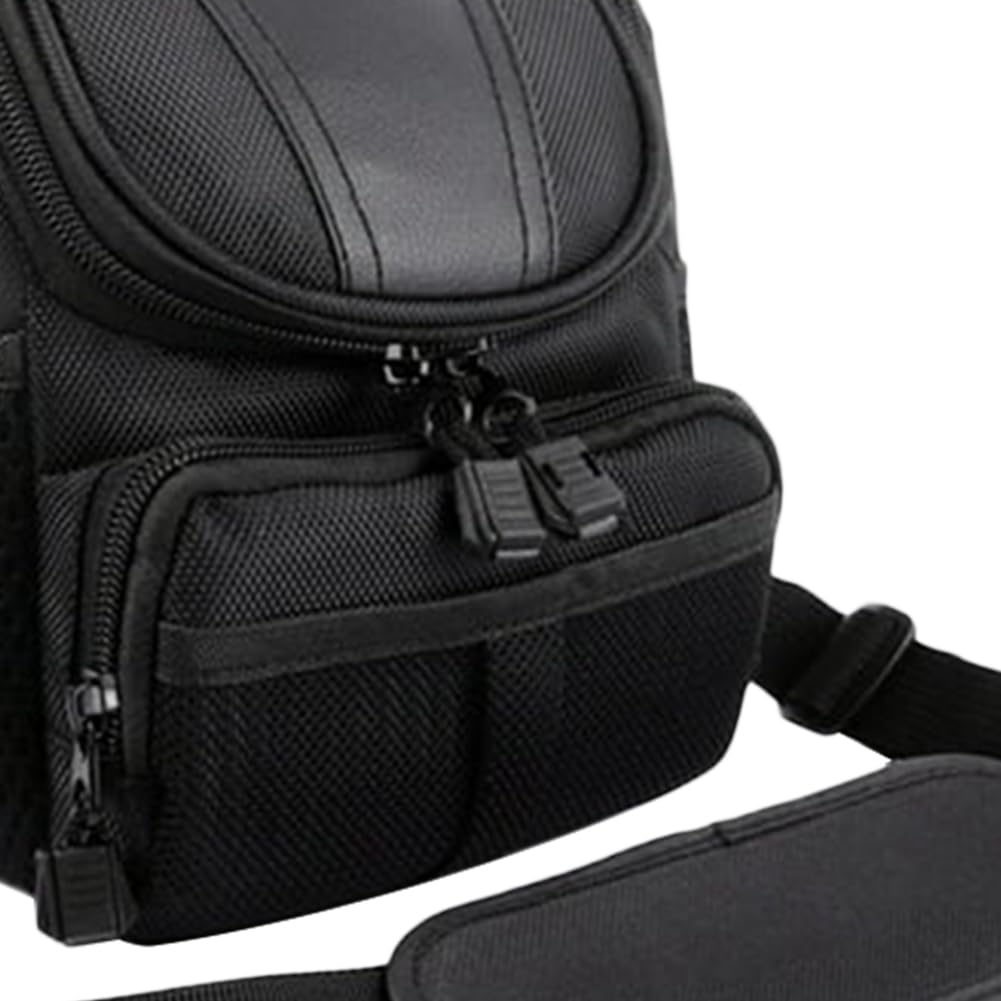 BIOSA Waterproof DSLR Camera Shoulder Bag - Portable SLR Camera Case for Nikon D40 with Charging Pocket, Black, Fashionable Design - Perfect for Travel, Hiking & Outdoor Photography