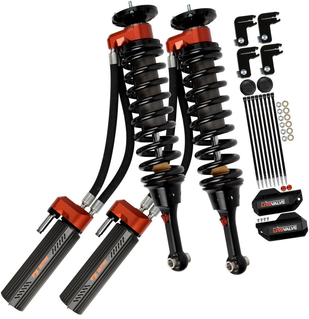 19-20 Ford Raptor Fox Factory Race Series 3.0 Live Valve Internal Bypass Coilovers & PB Rear Shock Package - Off-Road Performance Suspension Upgrade for Baja Racing & Extreme Terrain