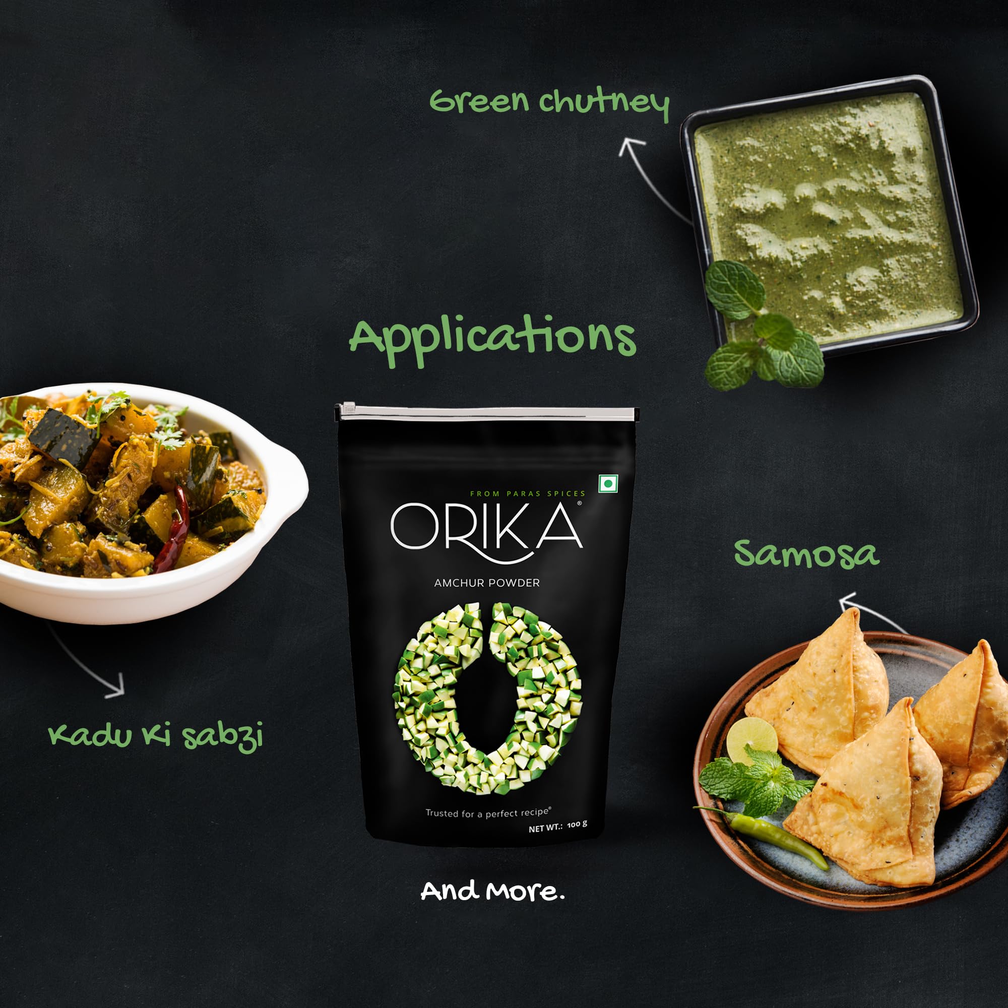 Orika Amchur Powder 100g - Premium Dried Mango Powder for Cooking, Chutneys & Marinades - Vegan, Gluten-Free & Natural Flavor Enhancer - Perfect for Indian, Pakistani & Middle Eastern Cuisine