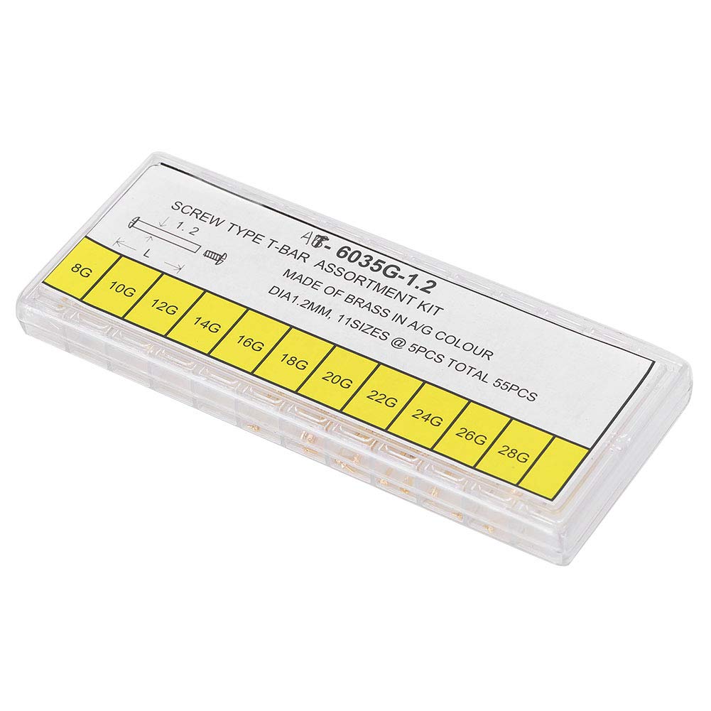 Premium Stainless Steel Watch Spring Bars - Durable Watch Repair Tools for Watchmakers & DIY Enthusiasts (AB-6035G-1.2) | Perfect for Watch Band Replacement, Watch Repair & Maintenance